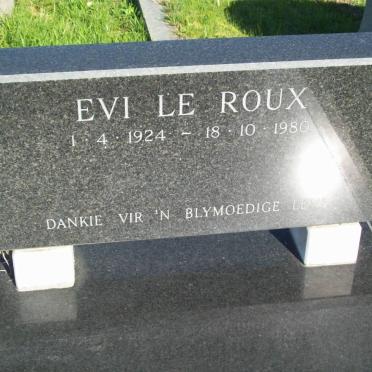 ROUX Evi, le 1924-1980
