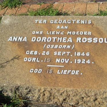 ROSSOUW Anna Dorothea nee OSBORN 1846-1924