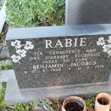 RABIE Benjamin Jacobus 1922-1974