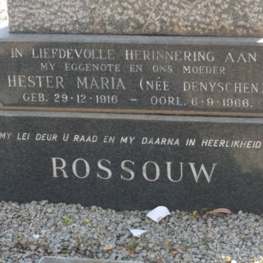ROSSOUW Hester Maria nee DENYSCHEN 1916-1966