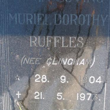 RUFFLES Muriel Dorothey nee CLINGHAM 1904-1973