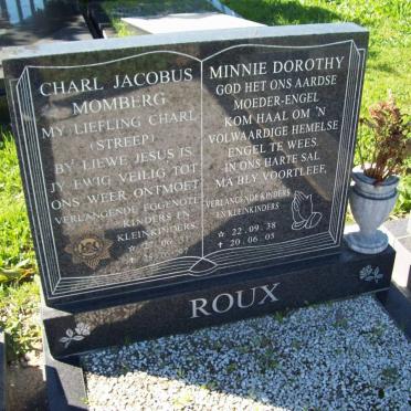 ROUX Charl Jacobus Momberg 1931-1997 &amp; Minnie Dorothea 1938-2005