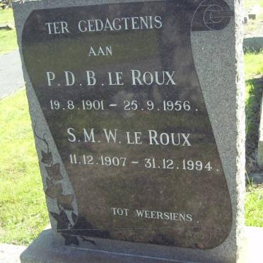 ROUX P.D.B., le 1901-1956 &amp; S.M.W.1907-1994