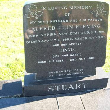 STUART Alfred John Fleming 1881-1969 &amp; Tinnie VAN AARDT 1889-1980