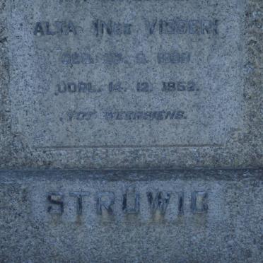 STRUWIG Alta nee VISSER 1929-1952