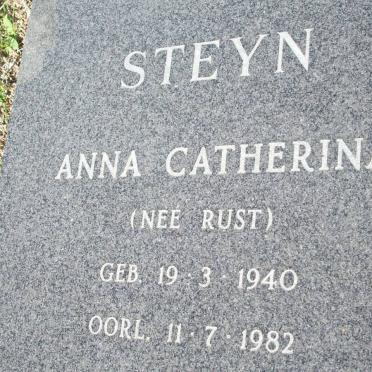STEYN Anna Catherina nee RUST 1940-1982