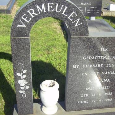 VERMEULEN Johanna nee HESSE 1952-1985