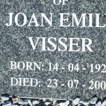VISSER Joan Emily 1927-2006