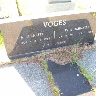 VOGES J.A. 1909-1987 &amp; W.J. 1911-1996