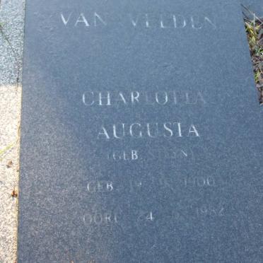 VELDEN Charlotta Augusta, van nee STEYN 1900-1982