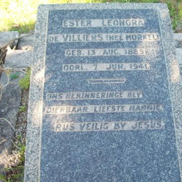VILLIERS Ester Leonora, de nee MORKEL 1885-1941