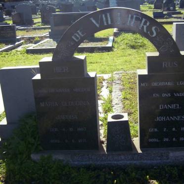 VILLIERS Daniel Johannes, de 1898-1968 &amp; Maria Gloudina Jacoba 1903-1971