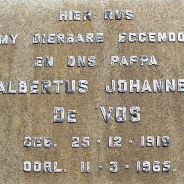 VOS Albertus Johannes, de 1916-1965