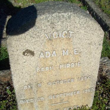 VOIGT Ada M.E. nee PIRRIE 1894-1952