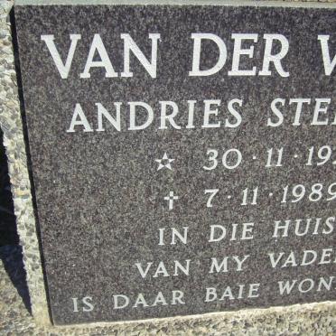 VYFER Andries Stephanus, van der 1929-1989