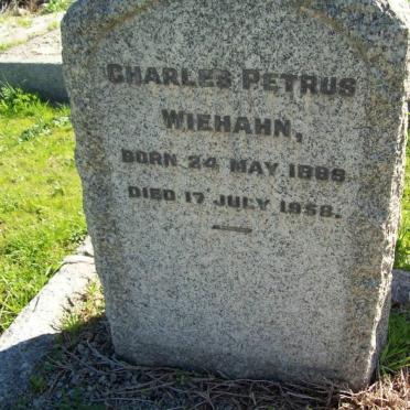 WIEHAHN Charles Petrus 1888-1958