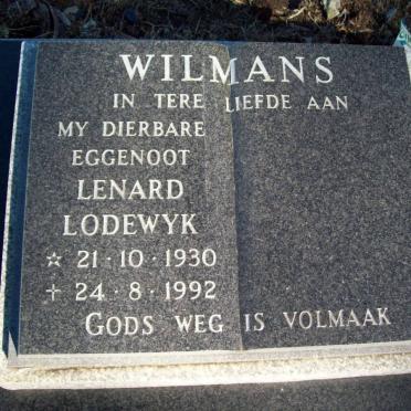 WILMANS Lenard Lodewyk 1930-1992
