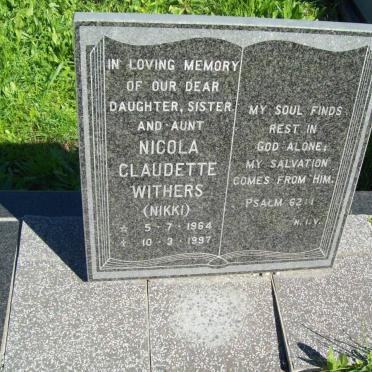 WITHERS Nicola Claudette 1964-1997