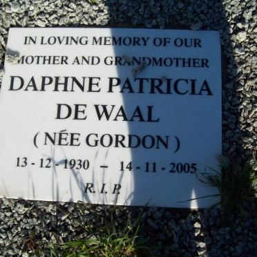 WAAL Daphne Patricia, de nee GORDON 1930-2005