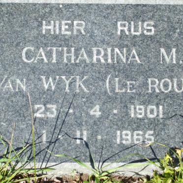 WYK Catharina, van nee LE ROUX 1901-1965