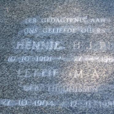 ? H.J.P. 1901-19?? &amp; M.A. THEUNISSEN 1904-1985