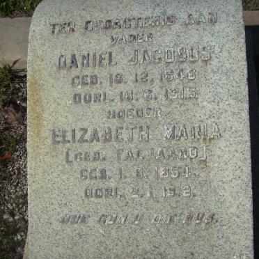 ? Gabriel Jacobus 1846-1916 &amp; Elizabeth Maria TALJAARD 1854-1912