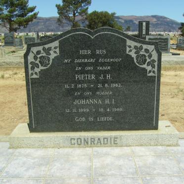 CONRADIE Pieter J.H. 1875-1962 &amp; Johanna H.I. 1899-1988