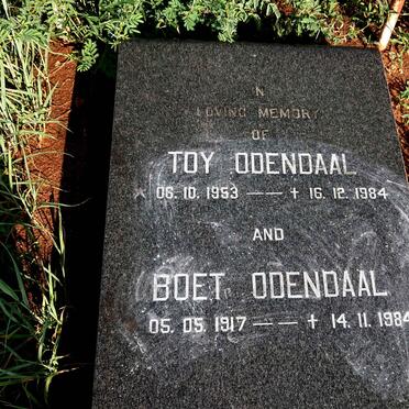 ODENDAAL Boet 1917-1984 :: ODENDAAL Toy 1953-1984