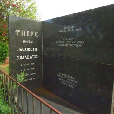 THIPE Jacobeth Dimakatso 1926-1994
