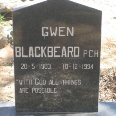 BLACKBEARD Gwen P.C.H. 1903-1994