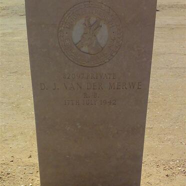 MERWE D.J., van der -1942