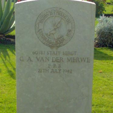 MERWE C.A., van der -1942