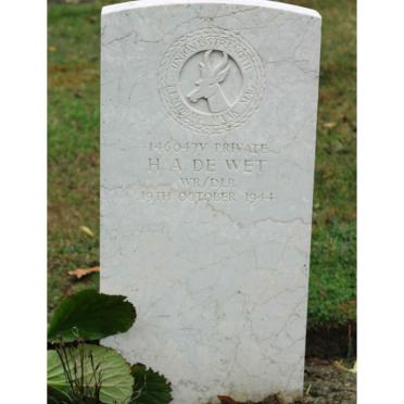 WET H.A., de -1944
