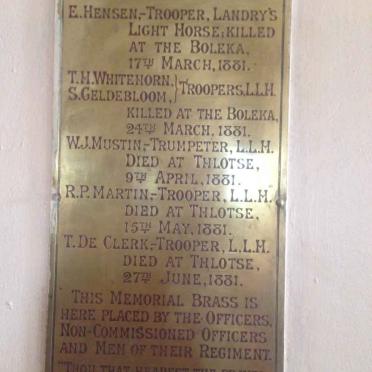 3. Memorial plaque - name list