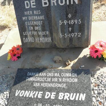 BRUIN David Hendrik, de 1895-1972 :: DE BRUIN Vonkie 1931-2007