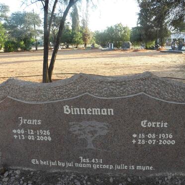 BINNEMAN Frans 1926-2006 &amp; Corrie 1936-2000