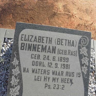 BINNEMAN Elizabeth nee RAS 1899-1981