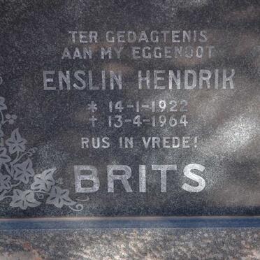BRITS Enslin Hendrik 1922-1964