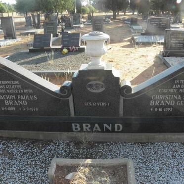 BRAND Joachim Paulus 1889-1978 &amp; Christina Susanna VISSER 1893-1972