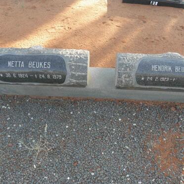 BEUKES Hendrik 1923- &amp; Netta 1924-1979