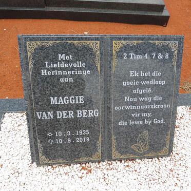 BERG Maggie, van der 1935-2018