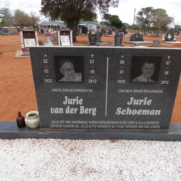 BERG Jurie, van der 1933-2012 :: SCHOEMAN Jurie 1978-2012