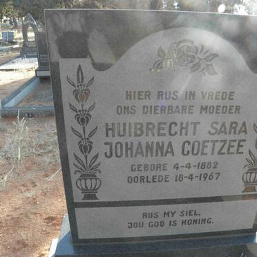 COETZEE Huibrecht Sara Johanna 1882-1967