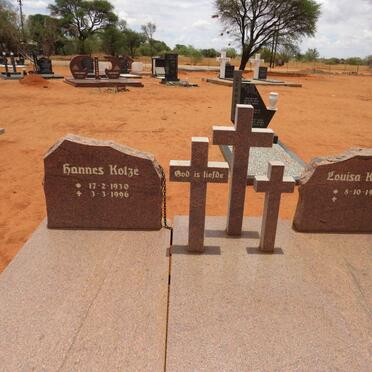 KOTZE Hannes 1930-1996 & Louisa Kotze 1931-