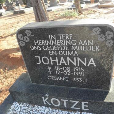 KOTZE Johanna 1915-1991