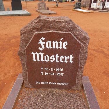 MOSTERT Fanie 1946-2017
