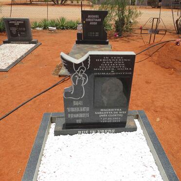 WEE Magrietha Sarlotta, de nee CLOETE 1951-2014