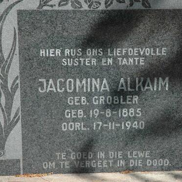 ALKAIM Jacomina nee GROBLER 1885-1940