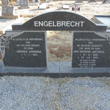 ENGELBRECHT Jan Barend Jacobus 1932-1993 &amp; Andrea Johanna 1941-