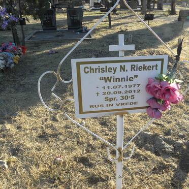 RIEKERT Chrisley N. 1977-2012